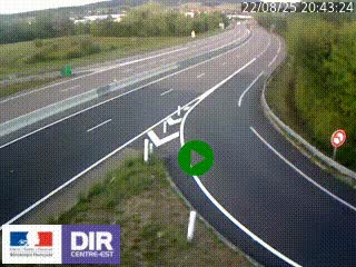 Webcam routière sur la RN6 à Auxerre, à hauteur de la sortie Monéteau, en direction de l'A6 (Gurgy)