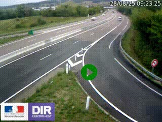 Webcam routière sur la RN6 à Auxerre, à hauteur de la sortie Monéteau, en direction de l'A6 (Gurgy)