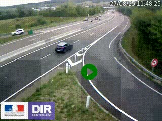 Webcam routière sur la RN6 à Auxerre, à hauteur de la sortie Monéteau, en direction de l'A6 (Gurgy)