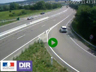 Webcam routière sur la RN6 à Auxerre, à hauteur de la sortie Monéteau, en direction de l'A6 (Gurgy)