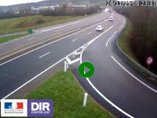 <h2>Webcam routière sur la RN6 à Auxerre, à hauteur de la sortie Monéteau, en direction de l'A6 (Gurgy)</h2>