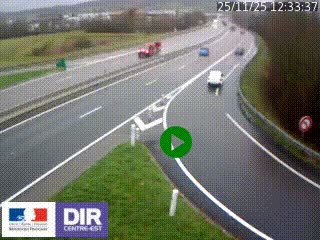 <h2>Webcam routière sur la RN6 à Auxerre, à hauteur de la sortie Monéteau, en direction de l'A6 (Gurgy)</h2>