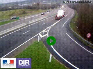 <h2>Webcam routière sur la RN6 à Auxerre, à hauteur de la sortie Monéteau, en direction de l'A6 (Gurgy)</h2>