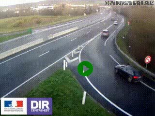 <h2>Webcam routière sur la RN6 à Auxerre, à hauteur de la sortie Monéteau, en direction de l'A6 (Gurgy)</h2>