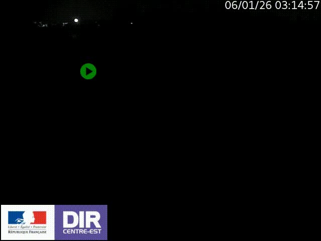 Caméra trafic à la jonction entre l'A46 (Rocade-est de Lyon) et l'A42 à hauteur de Vault-en-Velin en direction de Marseille