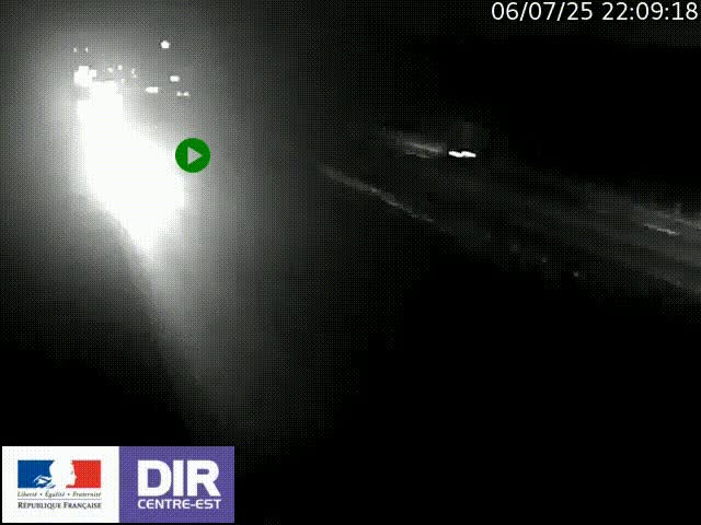Caméra trafic à la jonction entre l'A46 (Rocade-est de Lyon) et l'A42 à hauteur de Vault-en-Velin en direction de Marseille