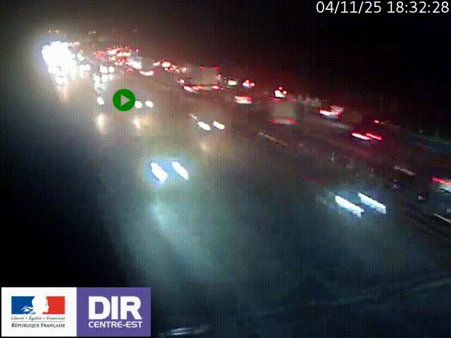<h2>Caméra trafic à la jonction entre l'A46 (Rocade-est de Lyon) et l'A42 à hauteur de Vault-en-Velin en direction de Marseille</h2>