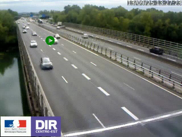 <h2>Caméra trafic à la jonction entre l'A46 (Rocade-est de Lyon) et l'A42 à hauteur de Vault-en-Velin en direction de Marseille</h2>