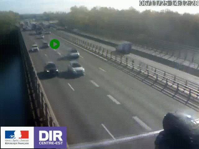 <h2>Caméra trafic à la jonction entre l'A46 (Rocade-est de Lyon) et l'A42 à hauteur de Vault-en-Velin en direction de Marseille</h2>
