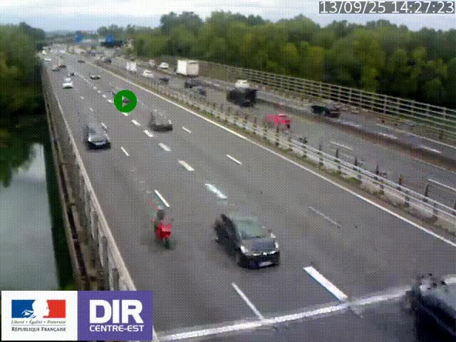 <h2>Caméra trafic à la jonction entre l'A46 (Rocade-est de Lyon) et l'A42 à hauteur de Vault-en-Velin en direction de Marseille</h2>