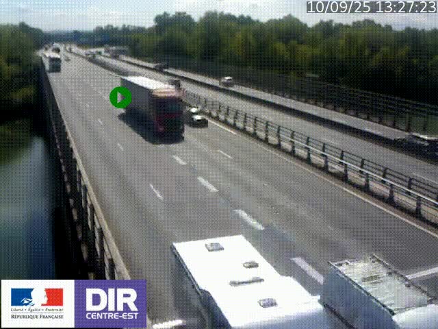 <h2>Caméra trafic à la jonction entre l'A46 (Rocade-est de Lyon) et l'A42 à hauteur de Vault-en-Velin en direction de Marseille</h2>