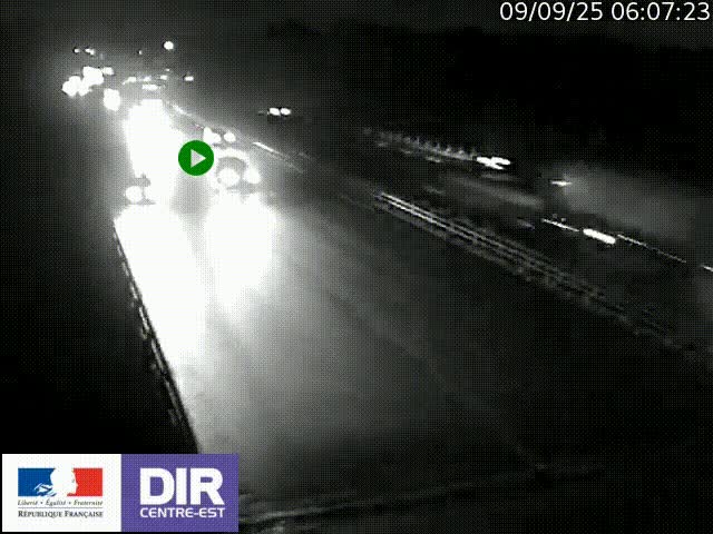 <h2>Caméra trafic à la jonction entre l'A46 (Rocade-est de Lyon) et l'A42 à hauteur de Vault-en-Velin en direction de Marseille</h2>
