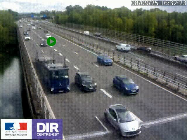 <h2>Caméra trafic à la jonction entre l'A46 (Rocade-est de Lyon) et l'A42 à hauteur de Vault-en-Velin en direction de Marseille</h2>