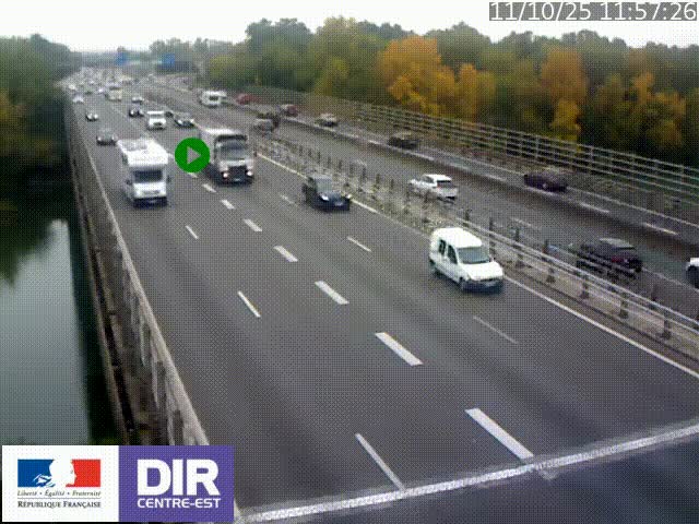 <h2>Caméra trafic à la jonction entre l'A46 (Rocade-est de Lyon) et l'A42 à hauteur de Vault-en-Velin en direction de Marseille</h2>