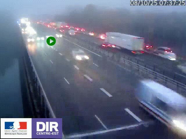 <h2>Caméra trafic à la jonction entre l'A46 (Rocade-est de Lyon) et l'A42 à hauteur de Vault-en-Velin en direction de Marseille</h2>