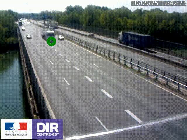 <h2>Caméra trafic à la jonction entre l'A46 (Rocade-est de Lyon) et l'A42 à hauteur de Vault-en-Velin en direction de Marseille</h2>