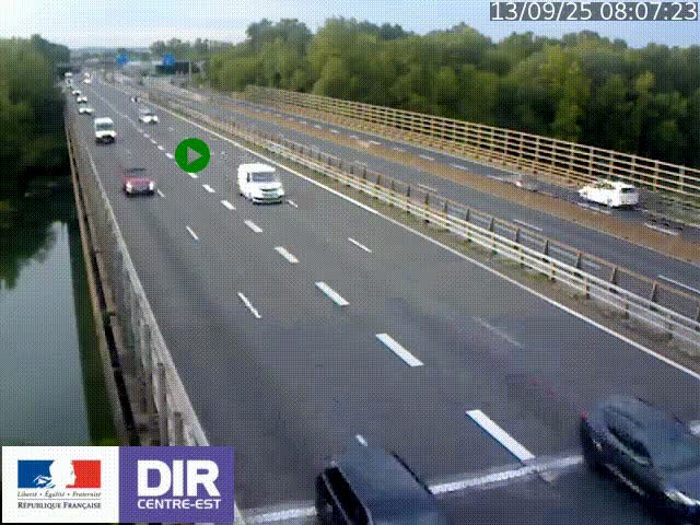 <h2>Caméra trafic à la jonction entre l'A46 (Rocade-est de Lyon) et l'A42 à hauteur de Vault-en-Velin en direction de Marseille</h2>