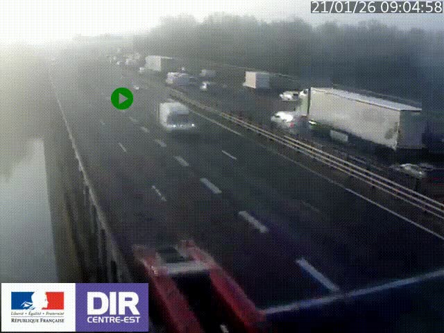 <h2>Caméra trafic à la jonction entre l'A46 (Rocade-est de Lyon) et l'A42 à hauteur de Vault-en-Velin en direction de Marseille</h2>