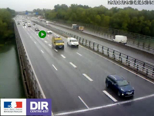 <h2>Caméra trafic à la jonction entre l'A46 (Rocade-est de Lyon) et l'A42 à hauteur de Vault-en-Velin en direction de Marseille</h2>