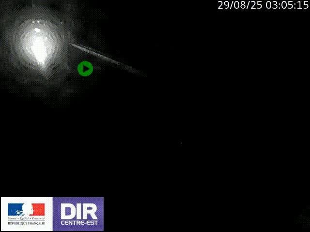 Caméra trafic à la jonction entre l'A46 (Rocade-est de Lyon) et l'A42 à hauteur de Vault-en-Velin en direction de Marseille