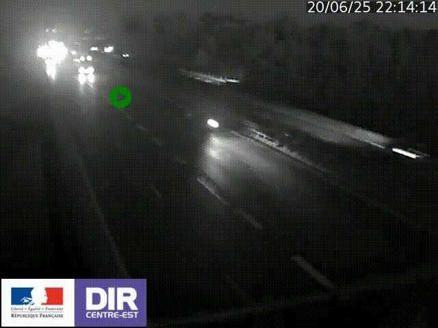 Caméra trafic à la jonction entre l'A46 (Rocade-est de Lyon) et l'A42 à hauteur de Vault-en-Velin en direction de Marseille