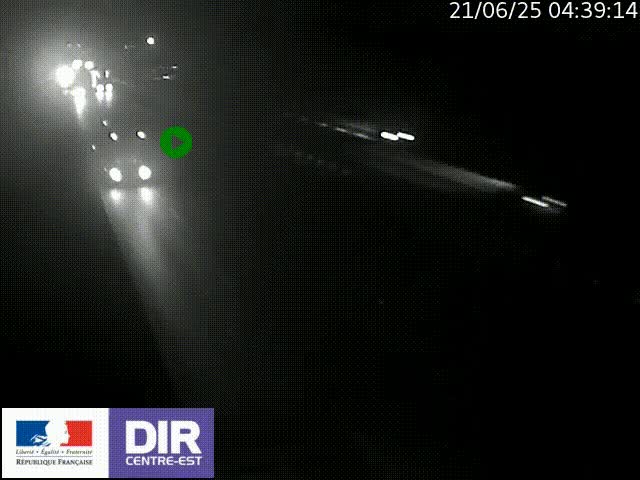 Caméra trafic à la jonction entre l'A46 (Rocade-est de Lyon) et l'A42 à hauteur de Vault-en-Velin en direction de Marseille
