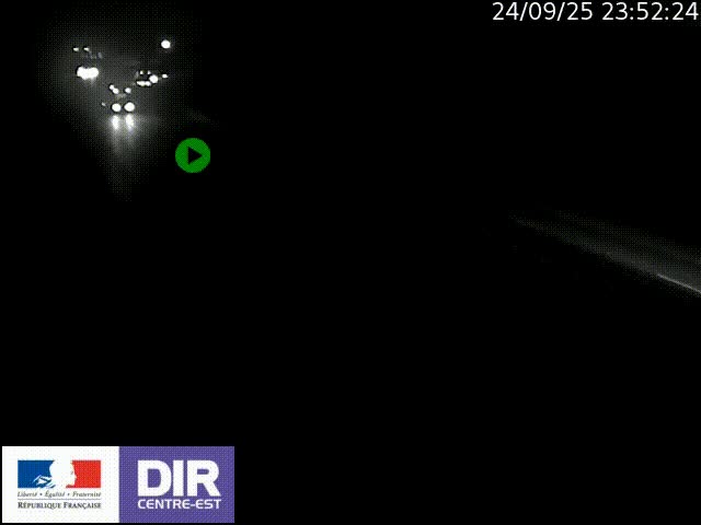 Caméra trafic à la jonction entre l'A46 (Rocade-est de Lyon) et l'A42 à hauteur de Vault-en-Velin en direction de Marseille