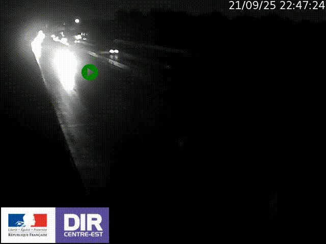 Caméra trafic à la jonction entre l'A46 (Rocade-est de Lyon) et l'A42 à hauteur de Vault-en-Velin en direction de Marseille