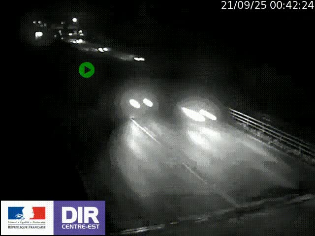 Caméra trafic à la jonction entre l'A46 (Rocade-est de Lyon) et l'A42 à hauteur de Vault-en-Velin en direction de Marseille