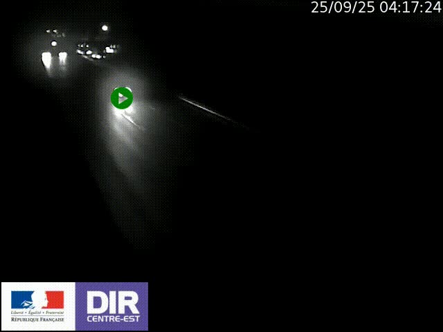 Caméra trafic à la jonction entre l'A46 (Rocade-est de Lyon) et l'A42 à hauteur de Vault-en-Velin en direction de Marseille
