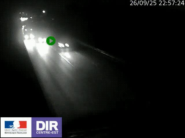 Caméra trafic à la jonction entre l'A46 (Rocade-est de Lyon) et l'A42 à hauteur de Vault-en-Velin en direction de Marseille