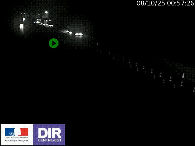 Caméra trafic à la jonction entre l'A46 (Rocade-est de Lyon) et l'A42 à hauteur de Vault-en-Velin en direction de Marseille