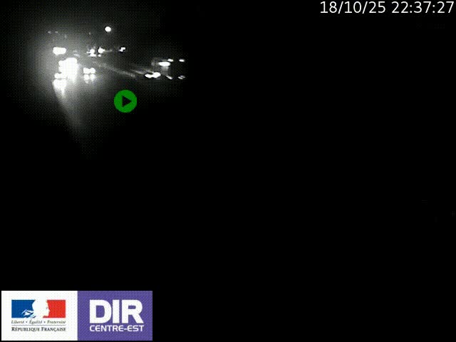 Caméra trafic à la jonction entre l'A46 (Rocade-est de Lyon) et l'A42 à hauteur de Vault-en-Velin en direction de Marseille