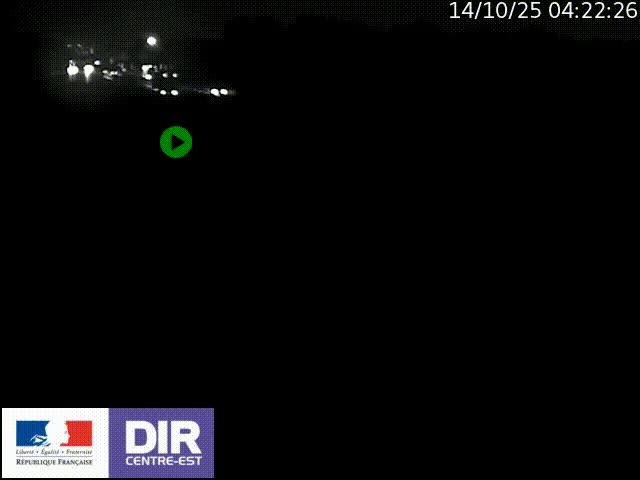 Caméra trafic à la jonction entre l'A46 (Rocade-est de Lyon) et l'A42 à hauteur de Vault-en-Velin en direction de Marseille