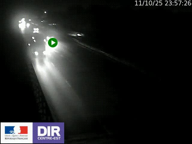 Caméra trafic à la jonction entre l'A46 (Rocade-est de Lyon) et l'A42 à hauteur de Vault-en-Velin en direction de Marseille