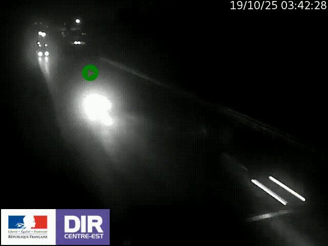 Caméra trafic à la jonction entre l'A46 (Rocade-est de Lyon) et l'A42 à hauteur de Vault-en-Velin en direction de Marseille