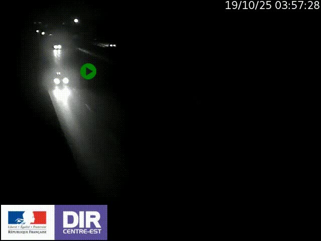Caméra trafic à la jonction entre l'A46 (Rocade-est de Lyon) et l'A42 à hauteur de Vault-en-Velin en direction de Marseille