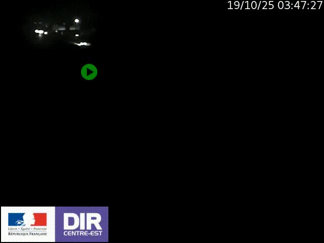 Caméra trafic à la jonction entre l'A46 (Rocade-est de Lyon) et l'A42 à hauteur de Vault-en-Velin en direction de Marseille