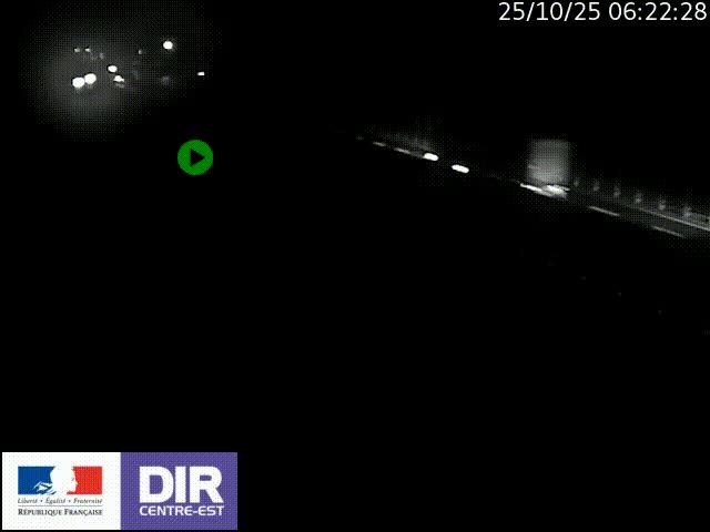 Caméra trafic à la jonction entre l'A46 (Rocade-est de Lyon) et l'A42 à hauteur de Vault-en-Velin en direction de Marseille