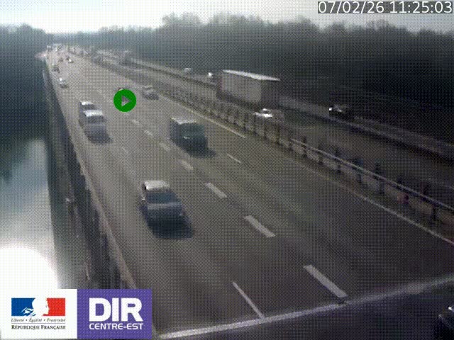 <h2>Caméra trafic à la jonction entre l'A46 (Rocade-est de Lyon) et l'A42 à hauteur de Vault-en-Velin en direction de Marseille</h2>