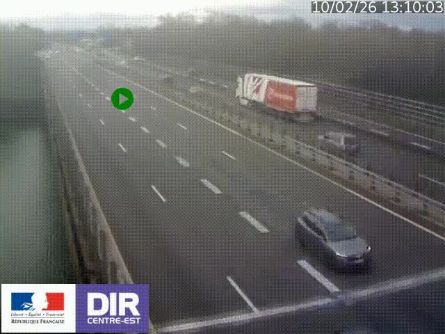 <h2>Caméra trafic à la jonction entre l'A46 (Rocade-est de Lyon) et l'A42 à hauteur de Vault-en-Velin en direction de Marseille</h2>