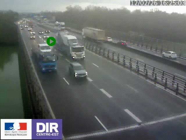 <h2>Caméra trafic à la jonction entre l'A46 (Rocade-est de Lyon) et l'A42 à hauteur de Vault-en-Velin en direction de Marseille</h2>