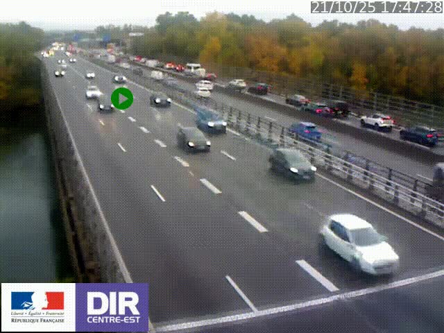 <h2>Caméra trafic à la jonction entre l'A46 (Rocade-est de Lyon) et l'A42 à hauteur de Vault-en-Velin en direction de Marseille</h2>