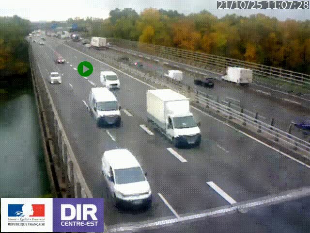 <h2>Caméra trafic à la jonction entre l'A46 (Rocade-est de Lyon) et l'A42 à hauteur de Vault-en-Velin en direction de Marseille</h2>
