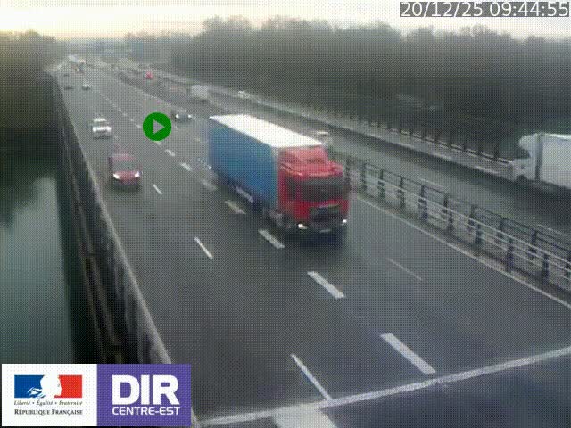 <h2>Caméra trafic à la jonction entre l'A46 (Rocade-est de Lyon) et l'A42 à hauteur de Vault-en-Velin en direction de Marseille</h2>