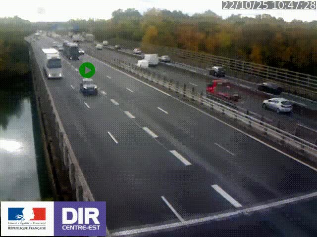 <h2>Caméra trafic à la jonction entre l'A46 (Rocade-est de Lyon) et l'A42 à hauteur de Vault-en-Velin en direction de Marseille</h2>