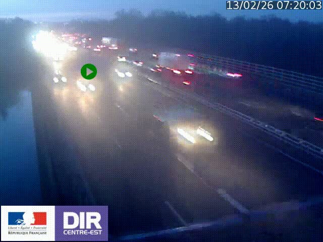 <h2>Caméra trafic à la jonction entre l'A46 (Rocade-est de Lyon) et l'A42 à hauteur de Vault-en-Velin en direction de Marseille</h2>