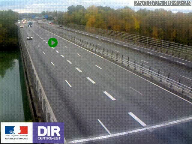 <h2>Caméra trafic à la jonction entre l'A46 (Rocade-est de Lyon) et l'A42 à hauteur de Vault-en-Velin en direction de Marseille</h2>