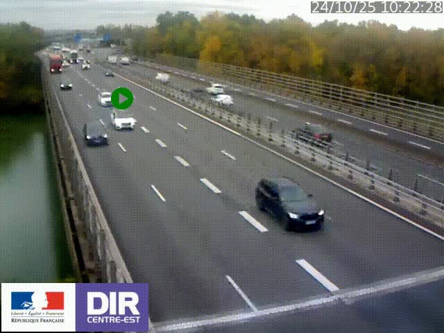<h2>Caméra trafic à la jonction entre l'A46 (Rocade-est de Lyon) et l'A42 à hauteur de Vault-en-Velin en direction de Marseille</h2>