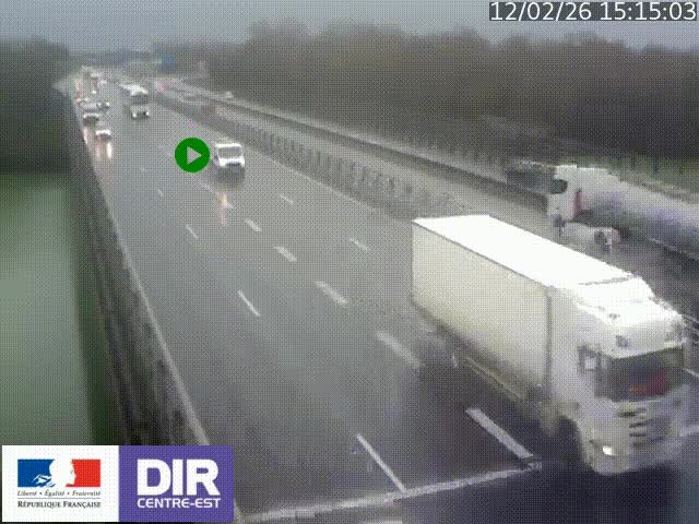 Caméra trafic à la jonction entre l'A46 (Rocade-est de Lyon) et l'A42 à hauteur de Vault-en-Velin en direction de Marseille